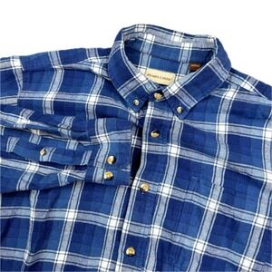 Men's Blue Flannel Size Large Long Sleeve‎ Hobbs Creek